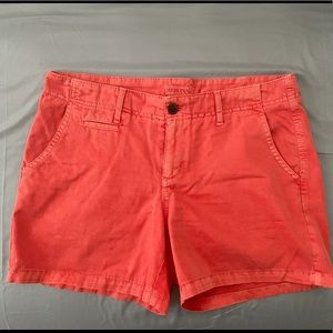 Coral shorts, size 8